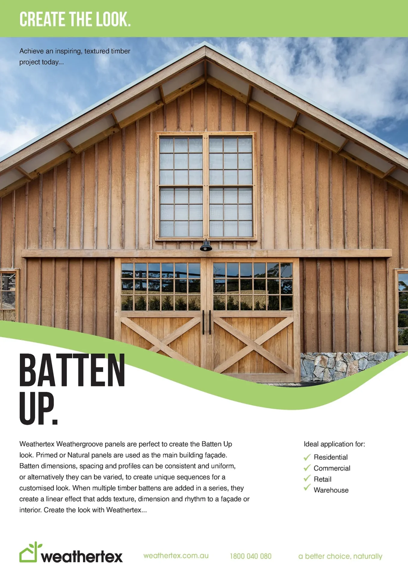 Create the look - battened walls flyer